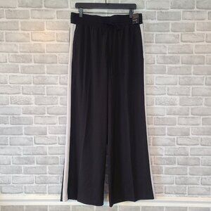 New York and Company Black Casual Wide Leg Pants Relaxed Drawstring L NEW $60